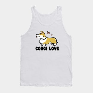 Corgi Love with Words Tank Top